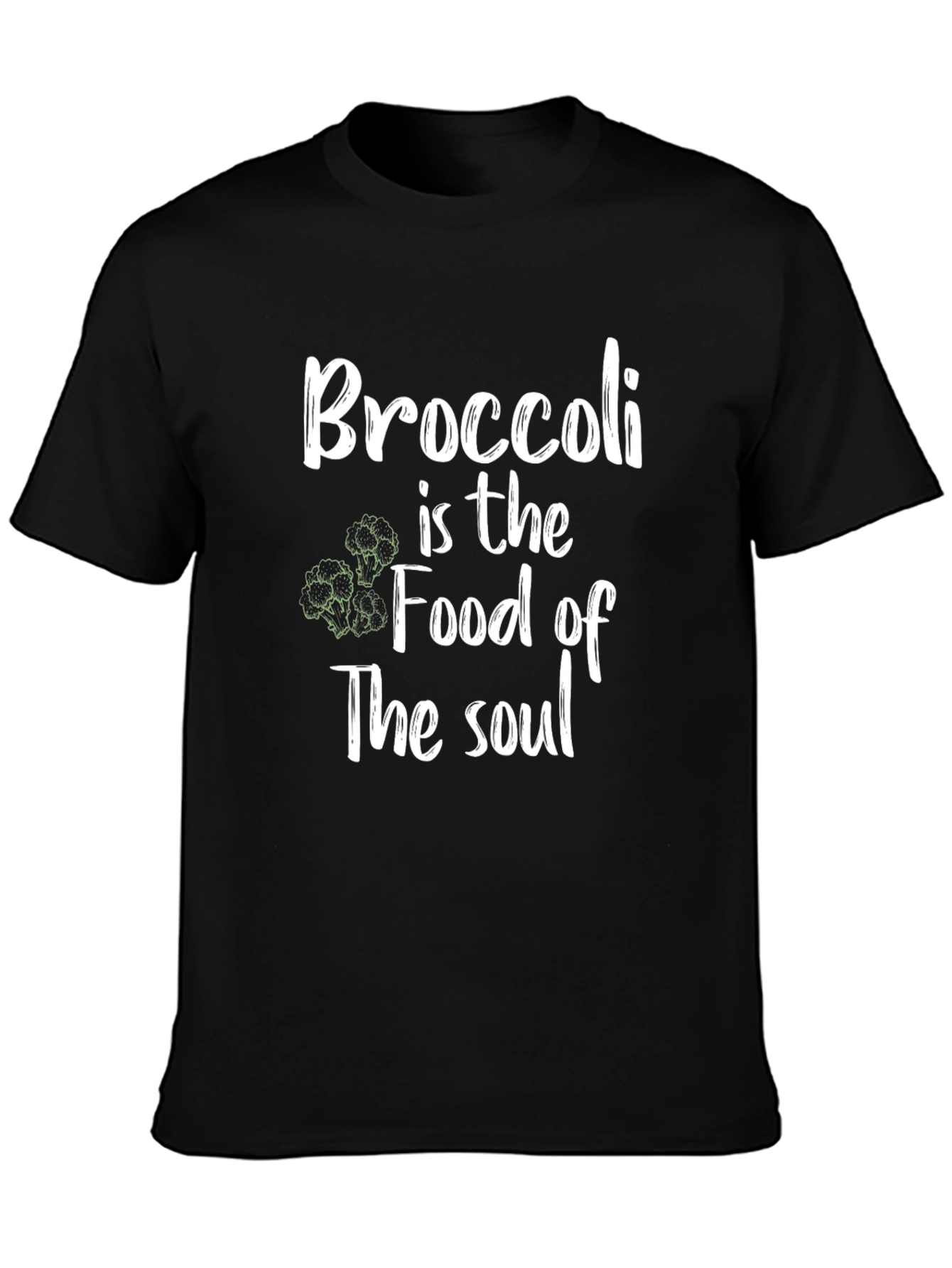 Broccoli is the Food of the Soul Black T-Shirt