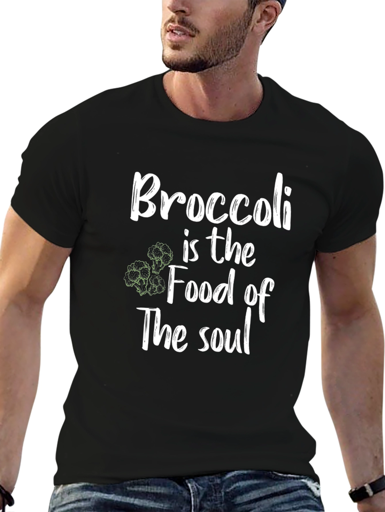 Broccoli is the Food of the Soul Black T-Shirt