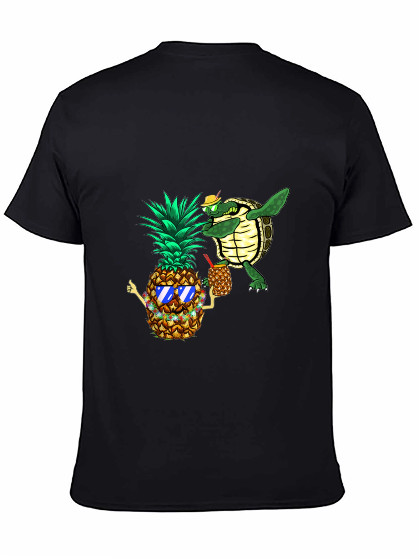 Pineapple & Turtle Graphic T-Shirt
