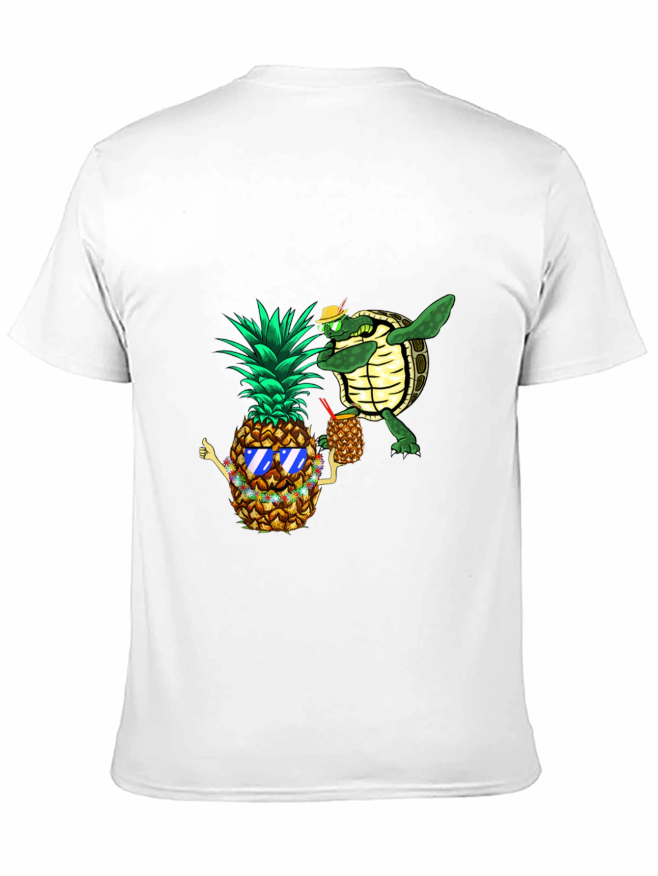 Pineapple & Turtle Graphic T-Shirt