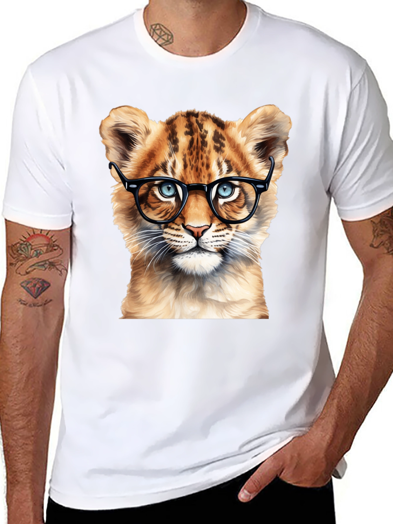 Cool Cat Tee - Lion Cub with Glasses!
