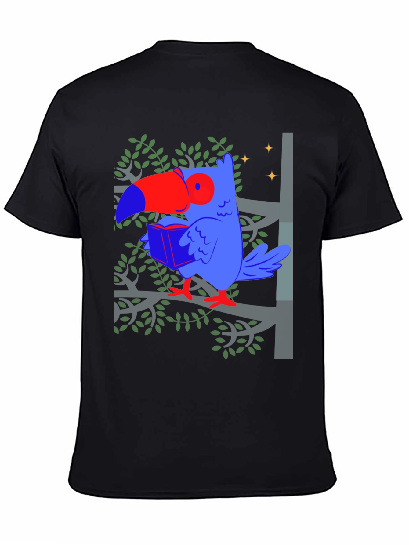 Toucan Reading Graphic T-Shirt