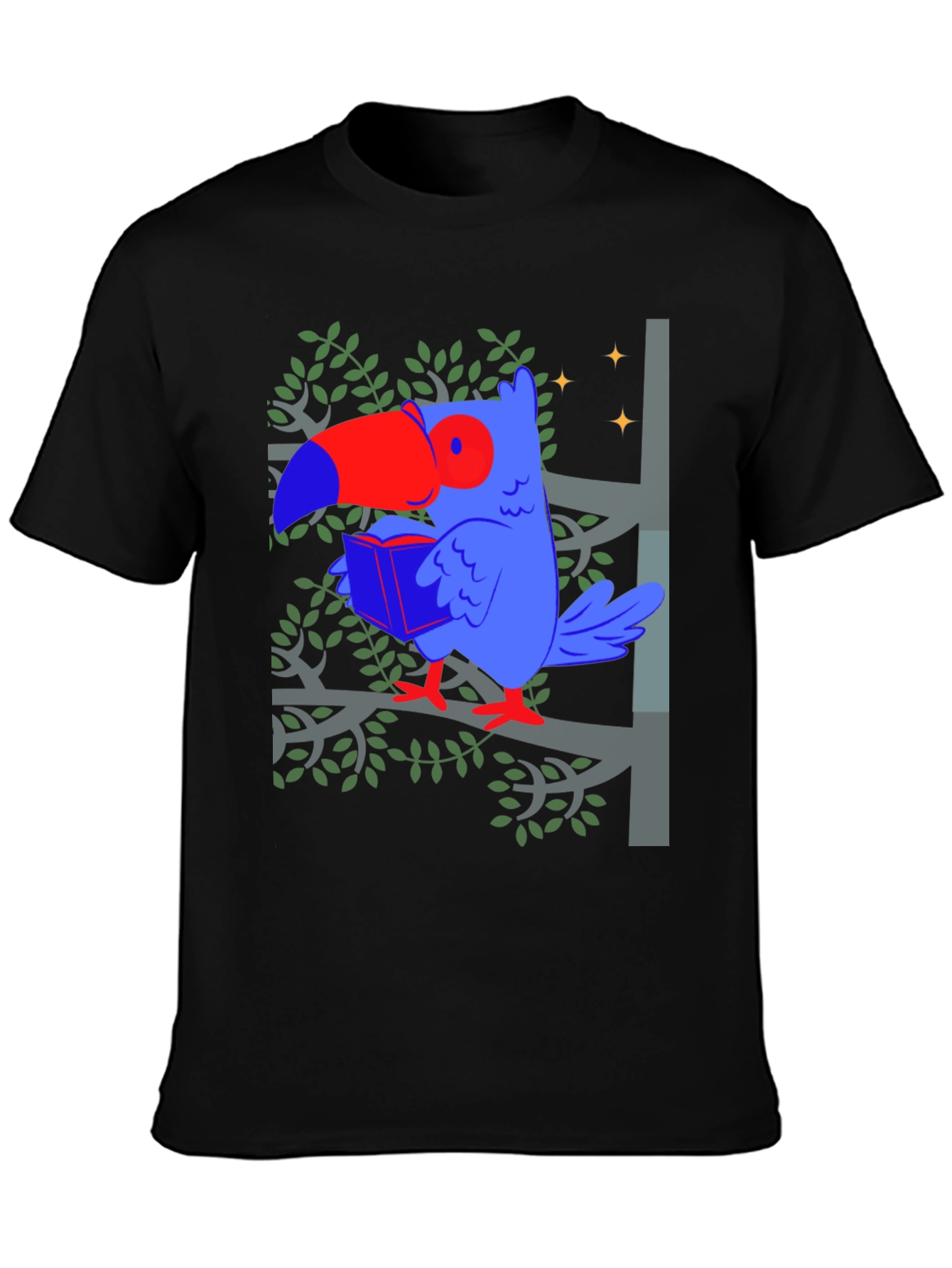 Toucan Reading Graphic T-Shirt