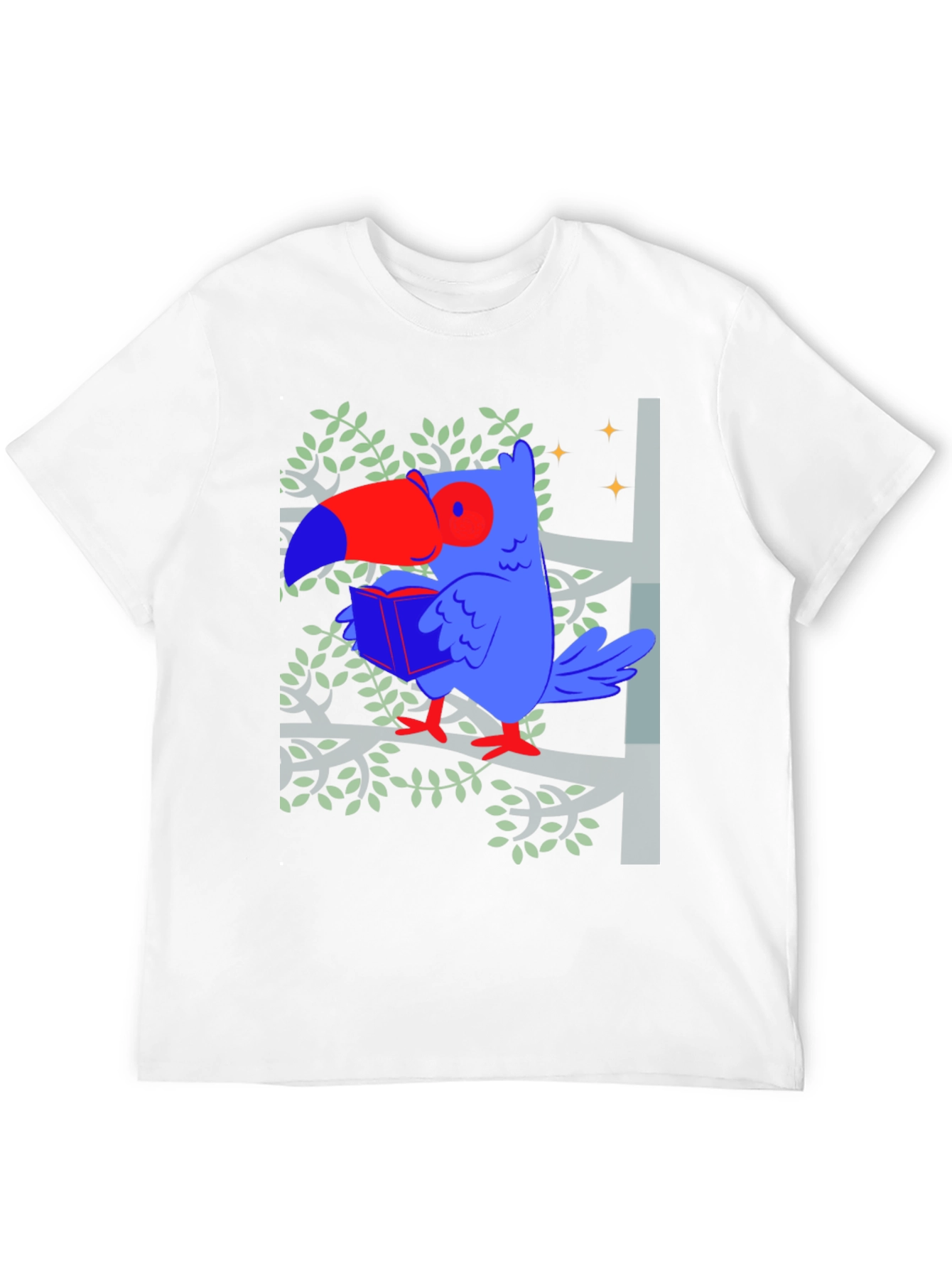 Toucan Reading Graphic T-Shirt