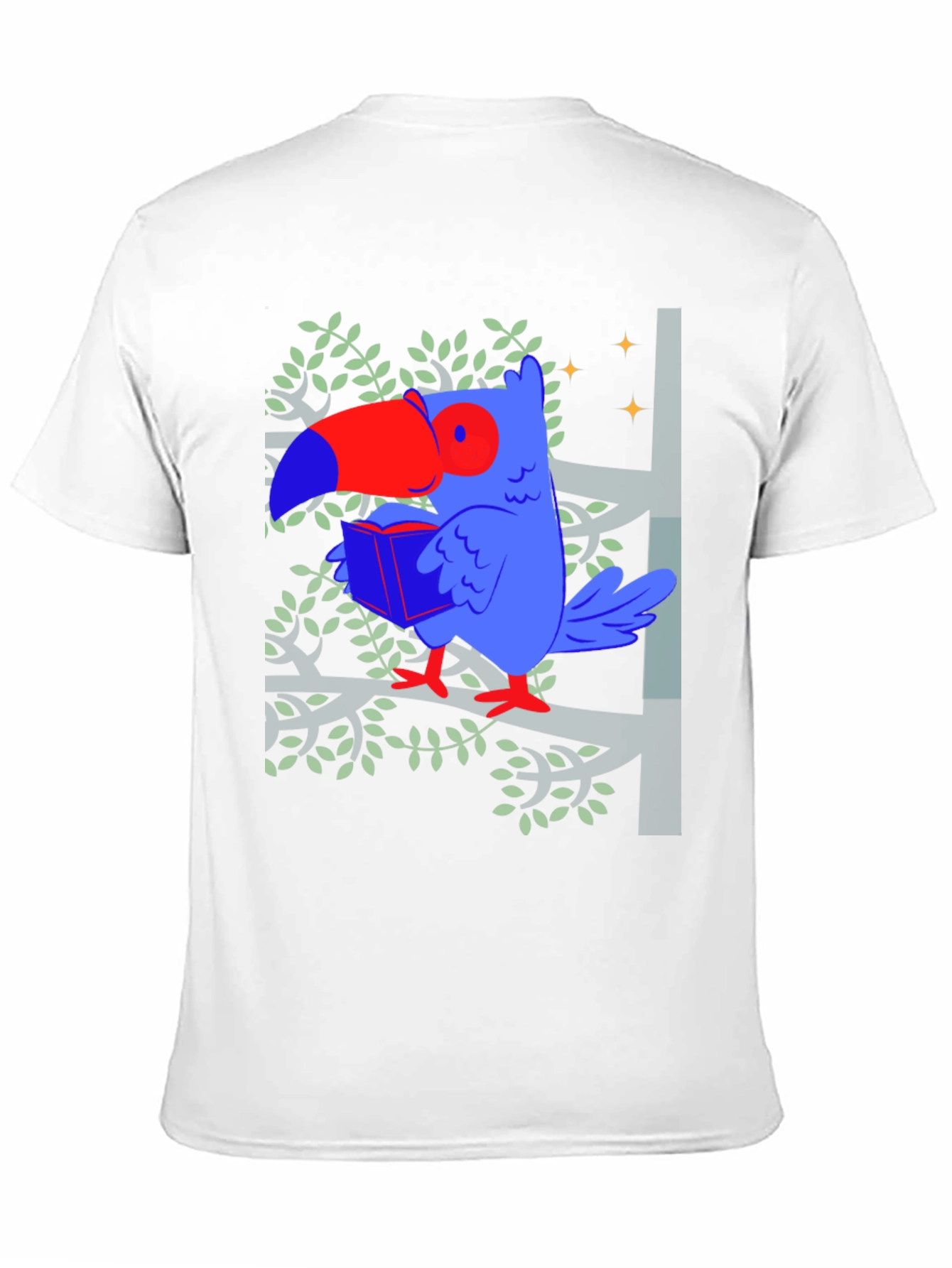 Toucan Reading Graphic T-Shirt
