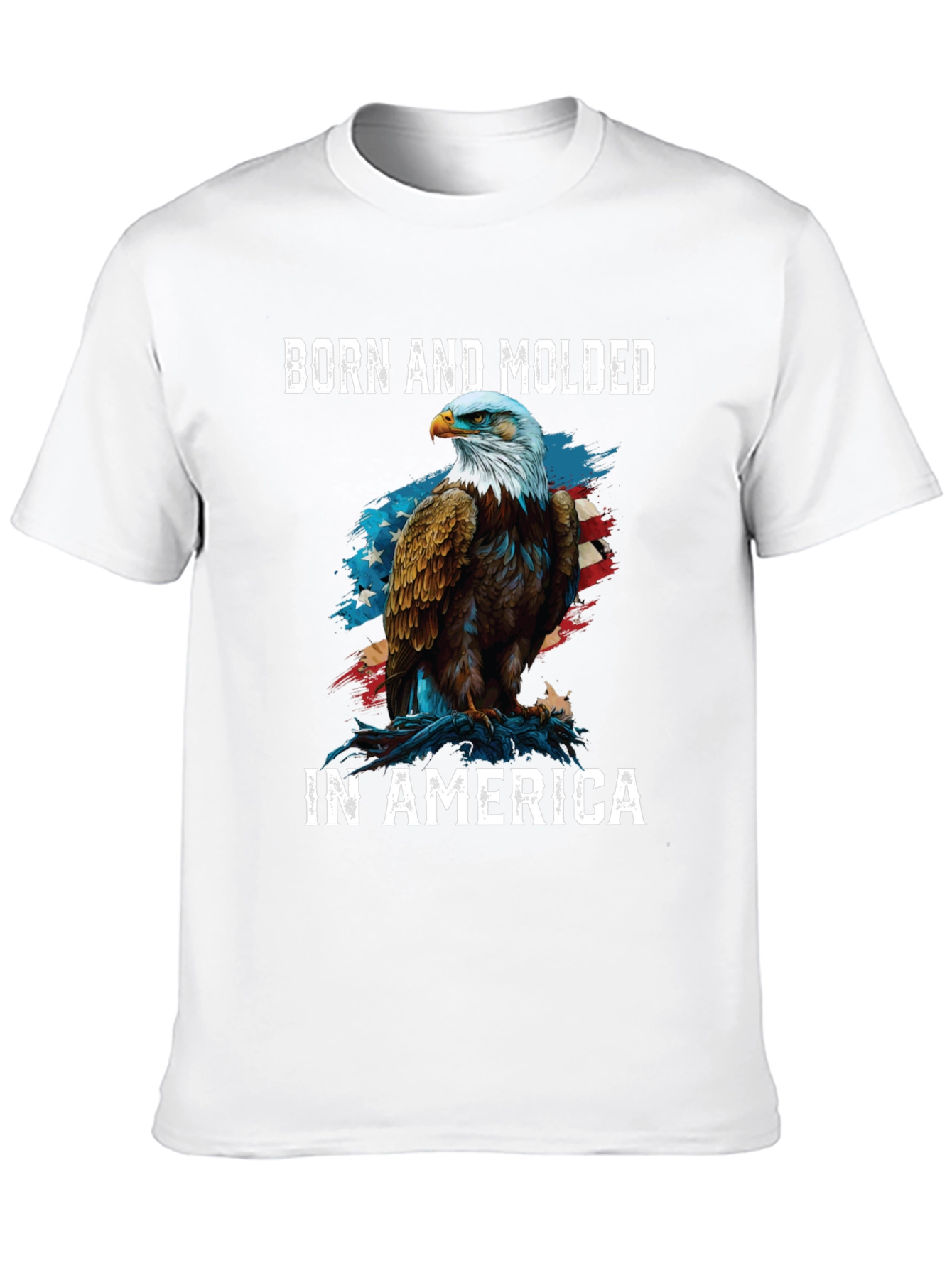 Born and Molded in America Patriotic Eagle T-Shirt