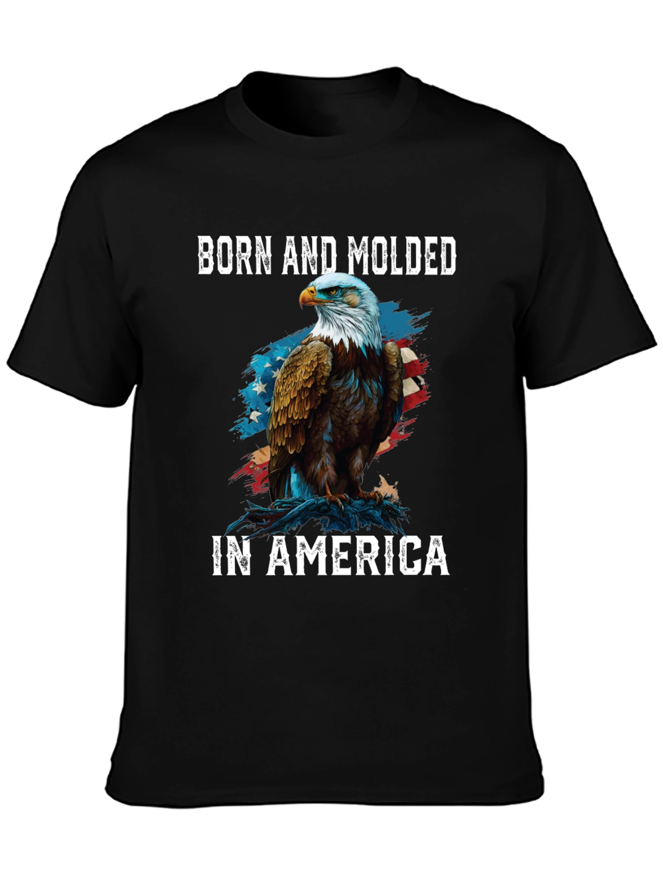 Born and Molded in America Patriotic Eagle T-Shirt