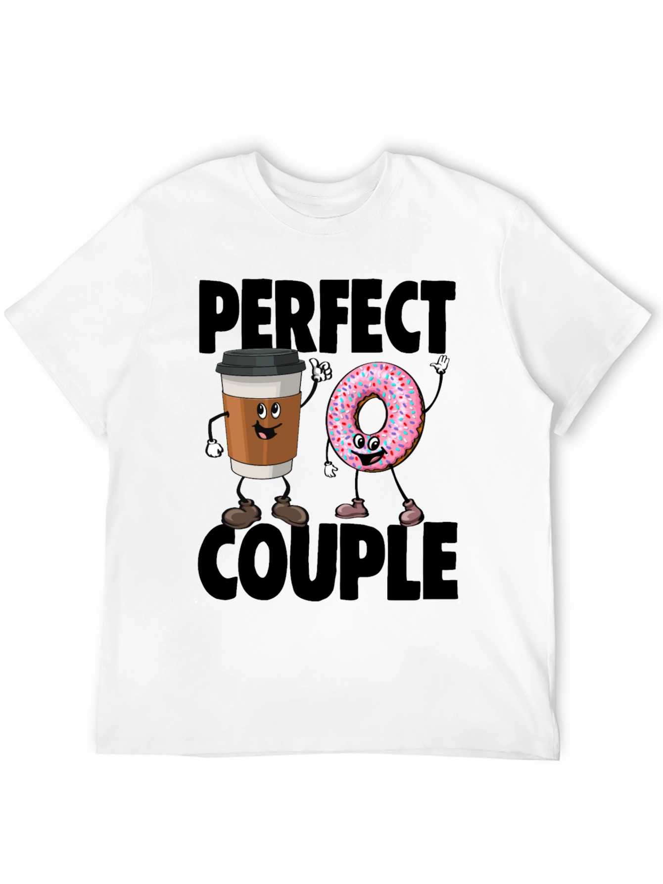 Perfect Couple Coffee & Donut Graphic Tee