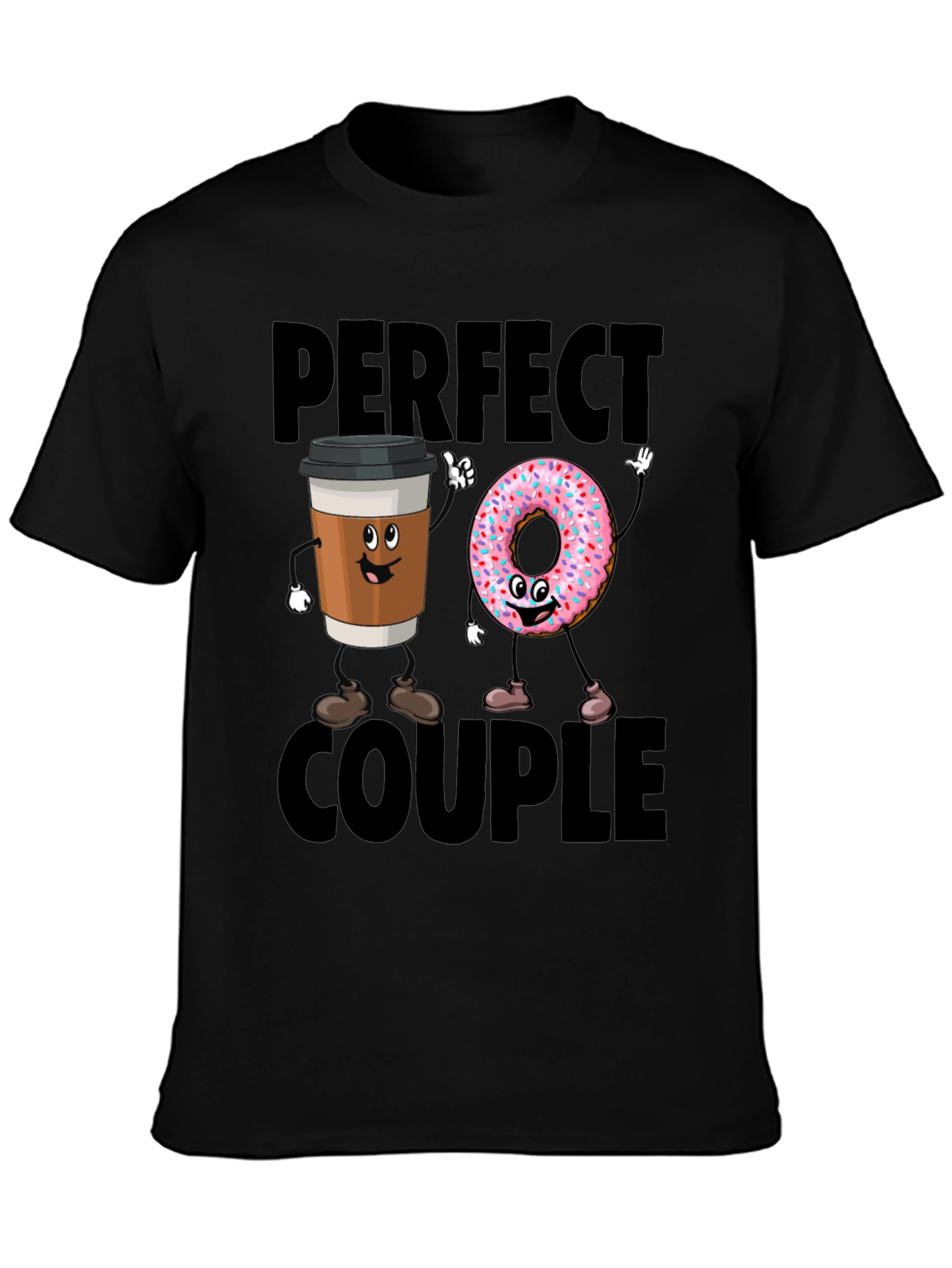Perfect Couple Coffee & Donut Graphic Tee