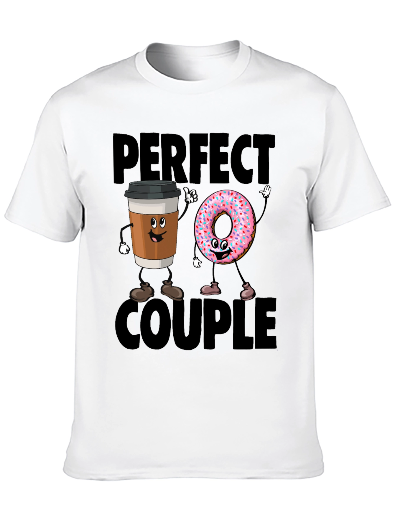 Perfect Couple Coffee & Donut Graphic Tee