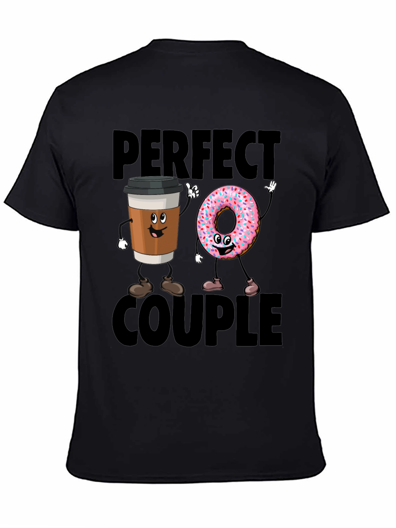 Perfect Couple Coffee & Donut Graphic Tee