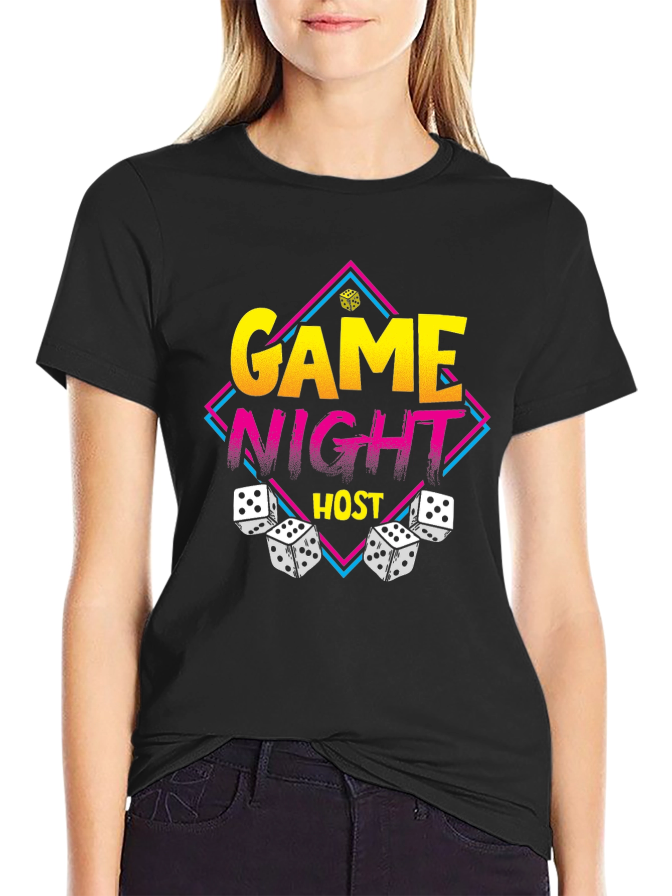Game Night Host T-Shirt - Dice Graphic Tee