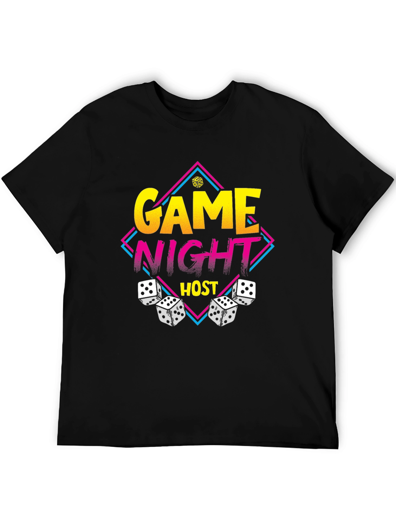Game Night Host T-Shirt - Dice Graphic Tee