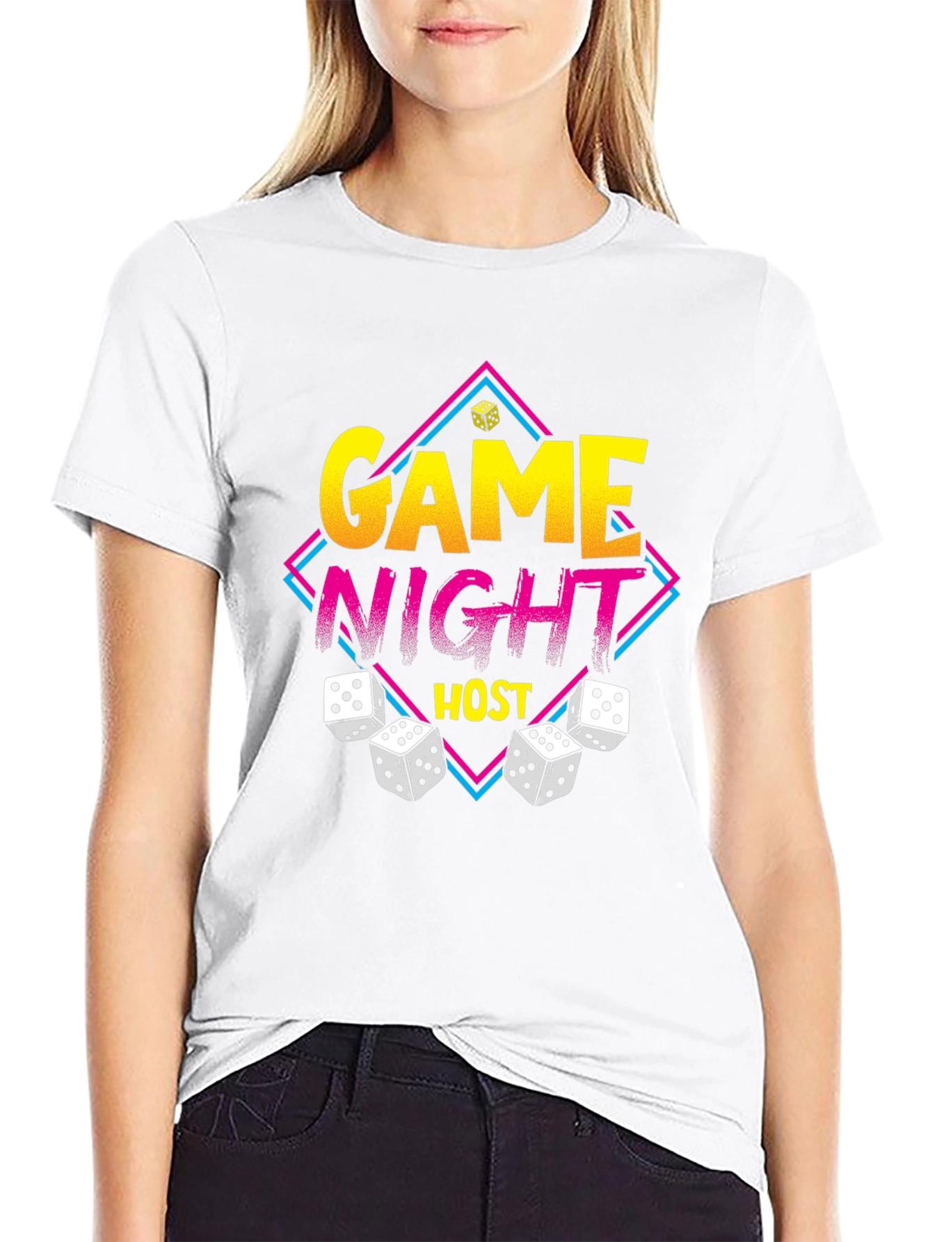 Game Night Host T-Shirt - Dice Graphic Tee
