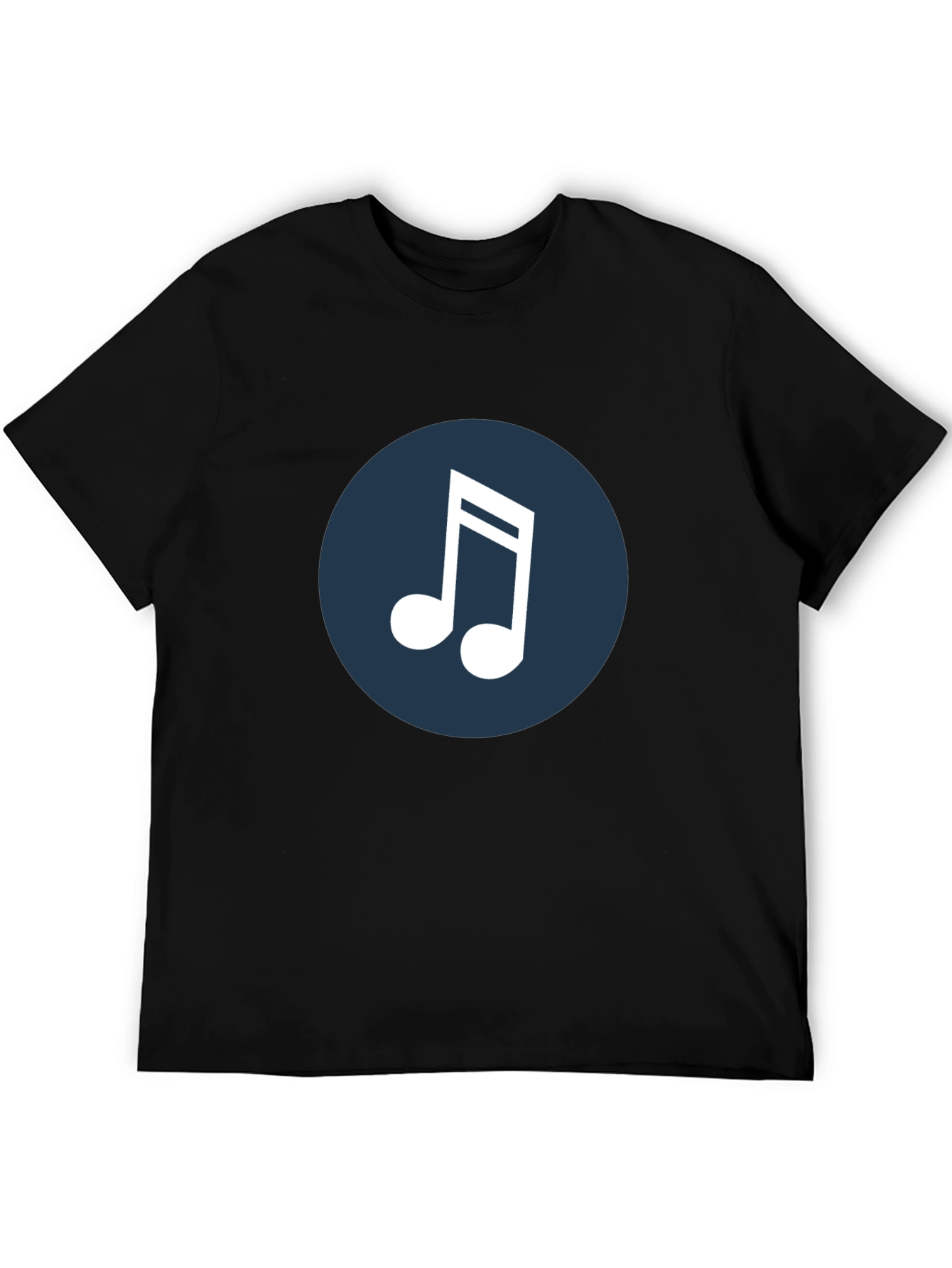 Musical Note Graphic Tee - Black