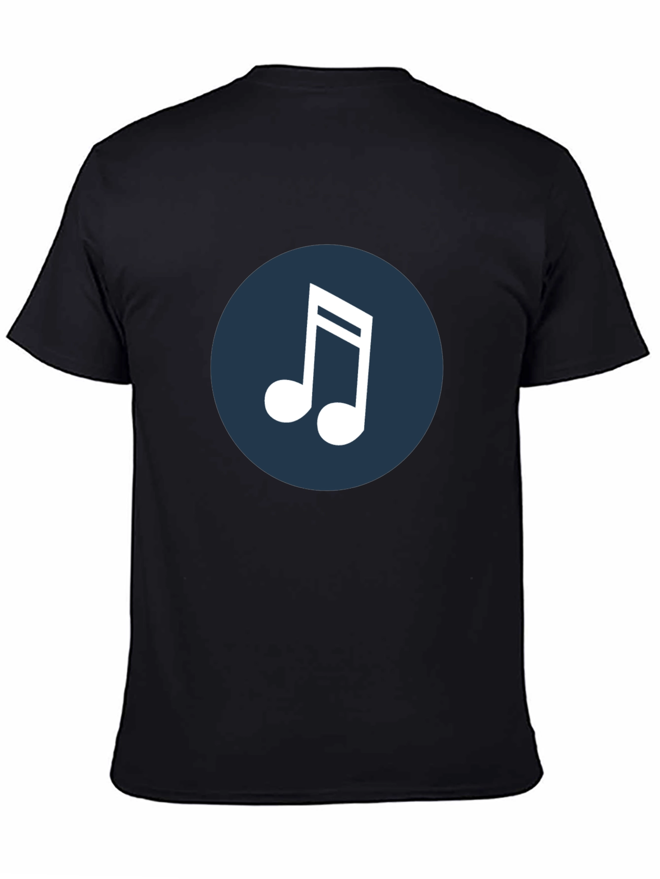 Musical Note Graphic Tee - Black