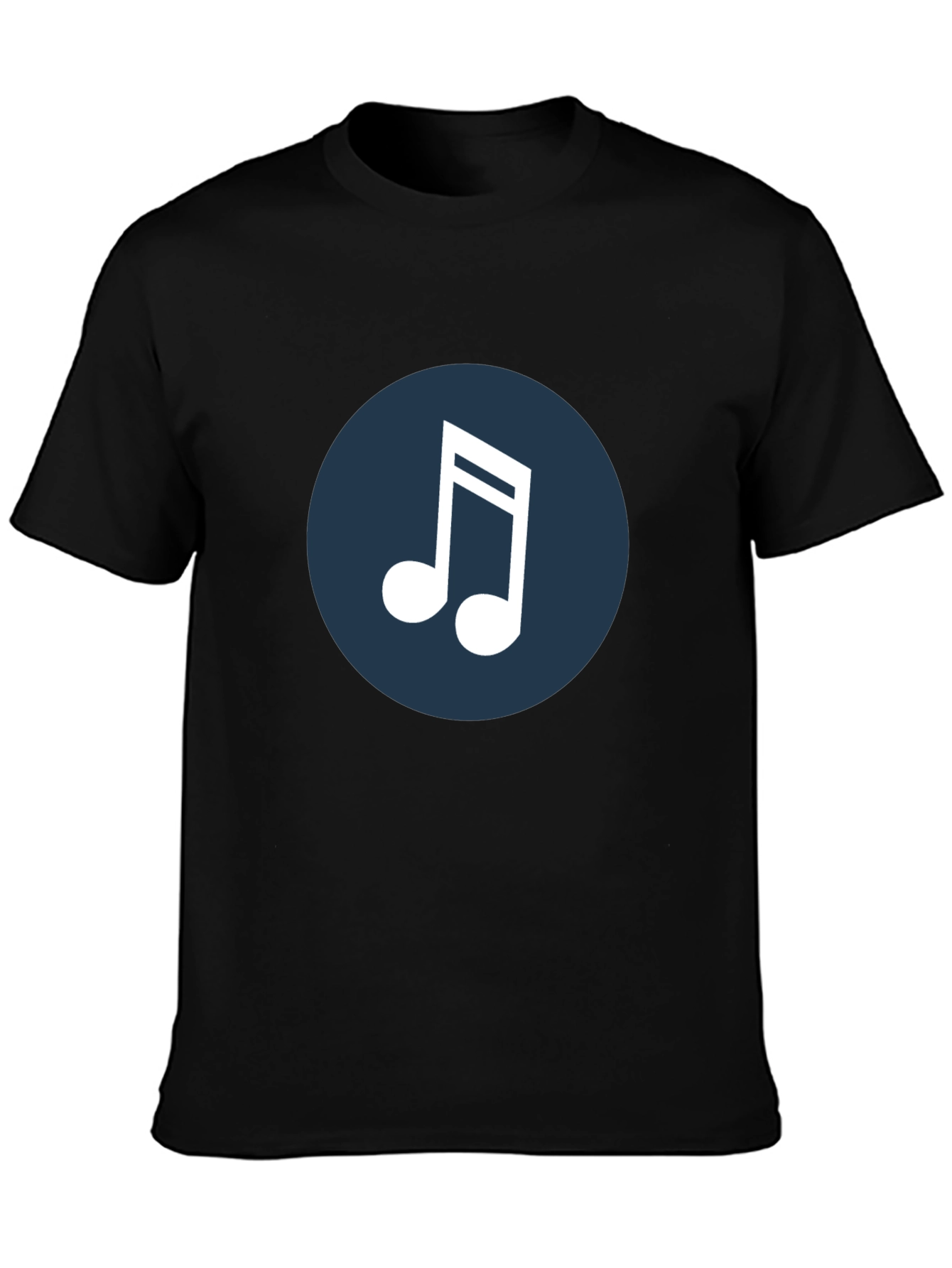 Musical Note Graphic Tee - Black