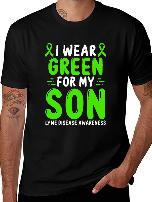 Lyme Disease Awareness T-Shirt - I Wear Green For My Son