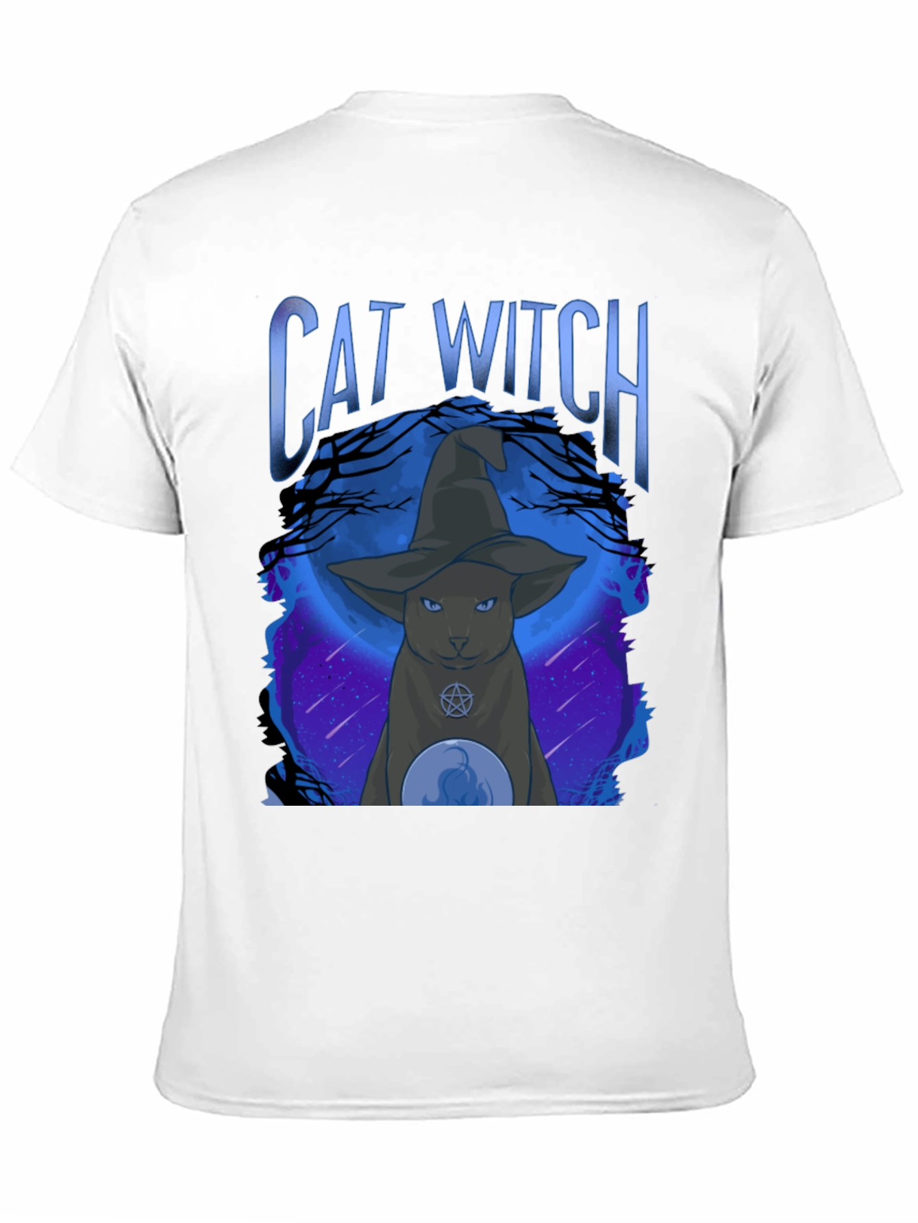 Cat Witch Graphic Tee - Halloween Style
