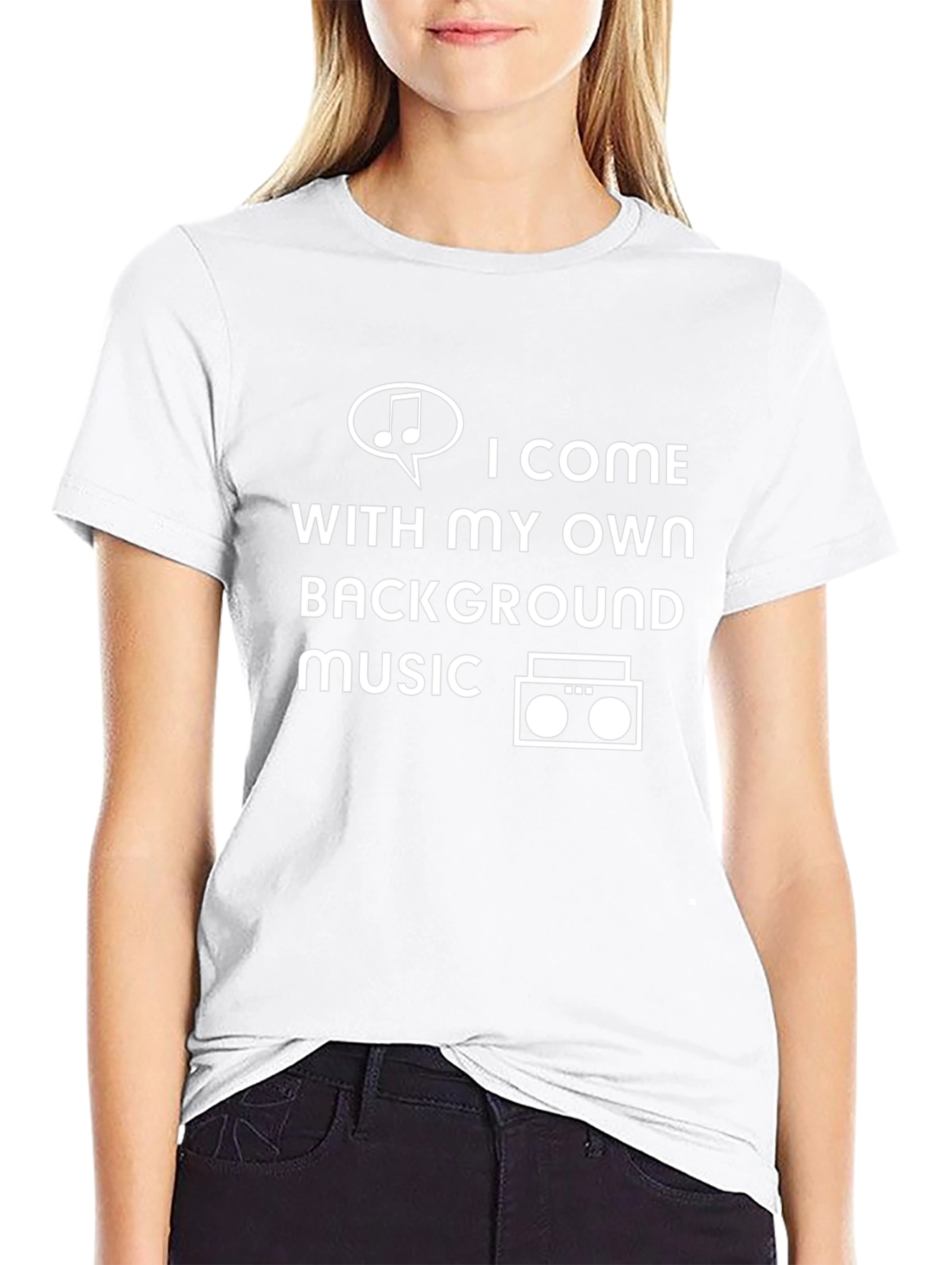 Own Background Music T-Shirt - Trendy Graphic Tee