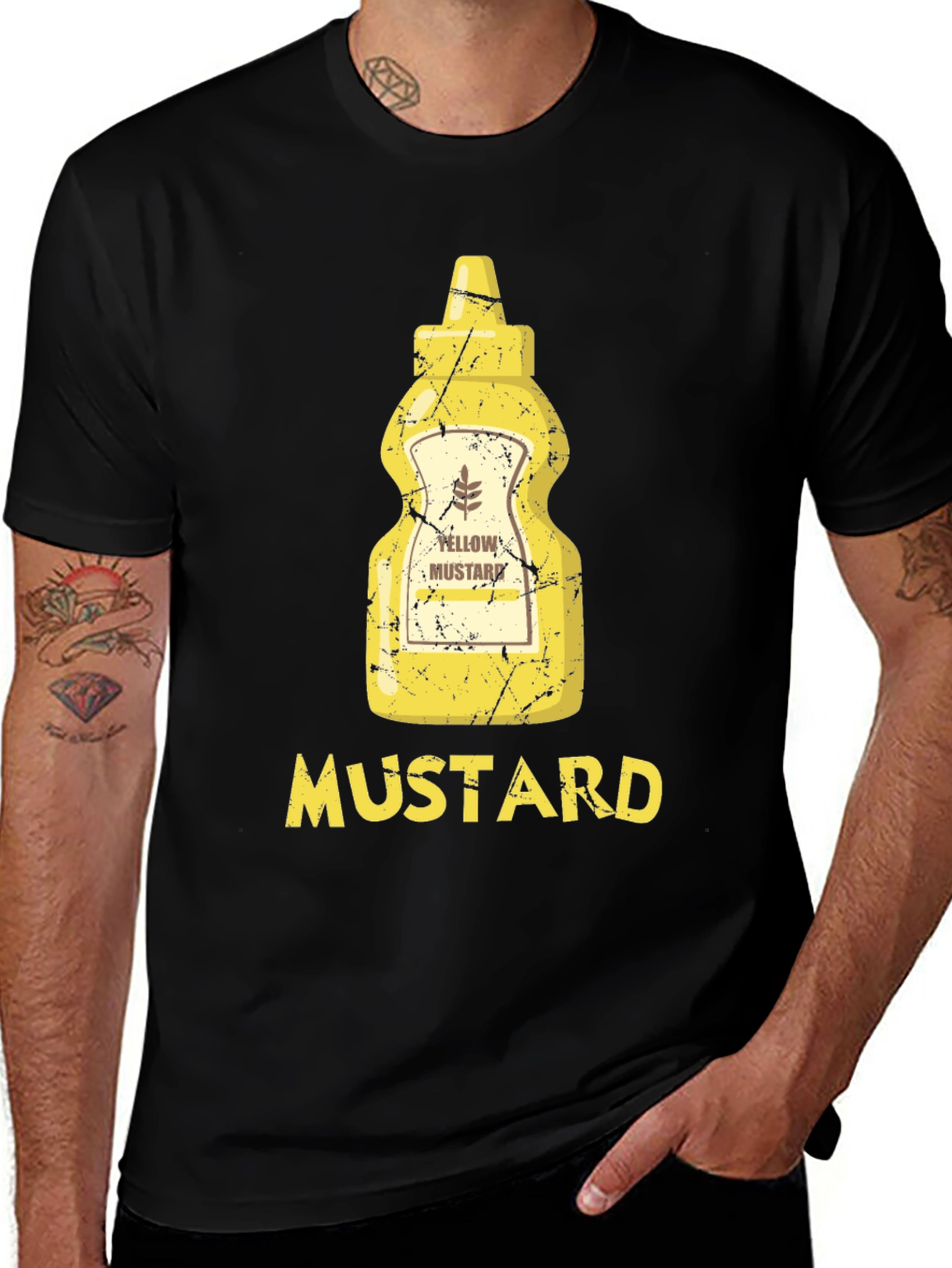 Mustard Bottle Graphic Tee - Foodie Apparel