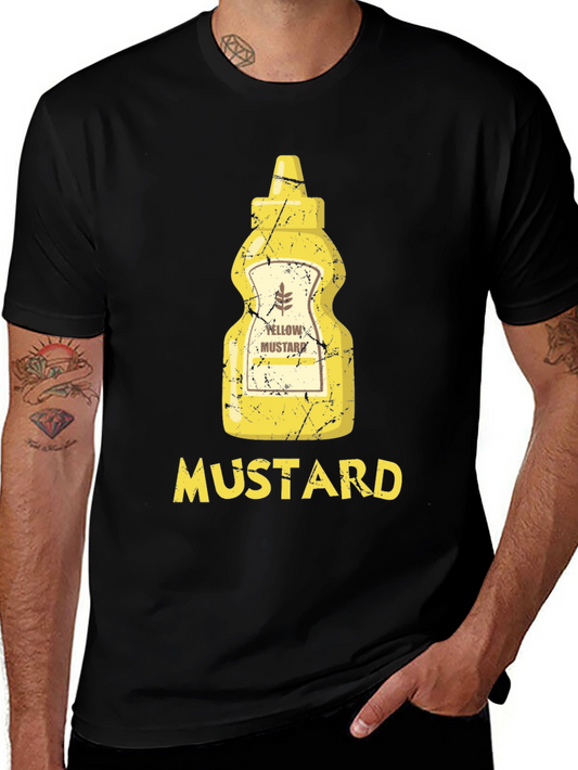Mustard Bottle Graphic Tee - Foodie Apparel