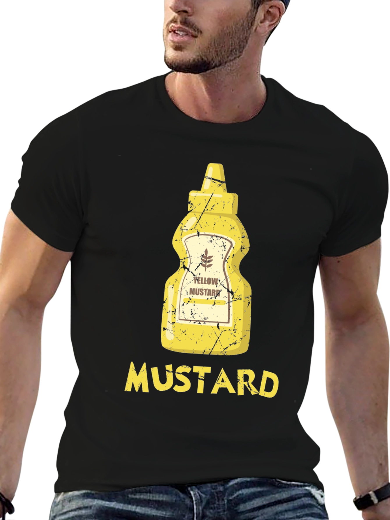 Mustard Bottle Graphic Tee - Foodie Apparel