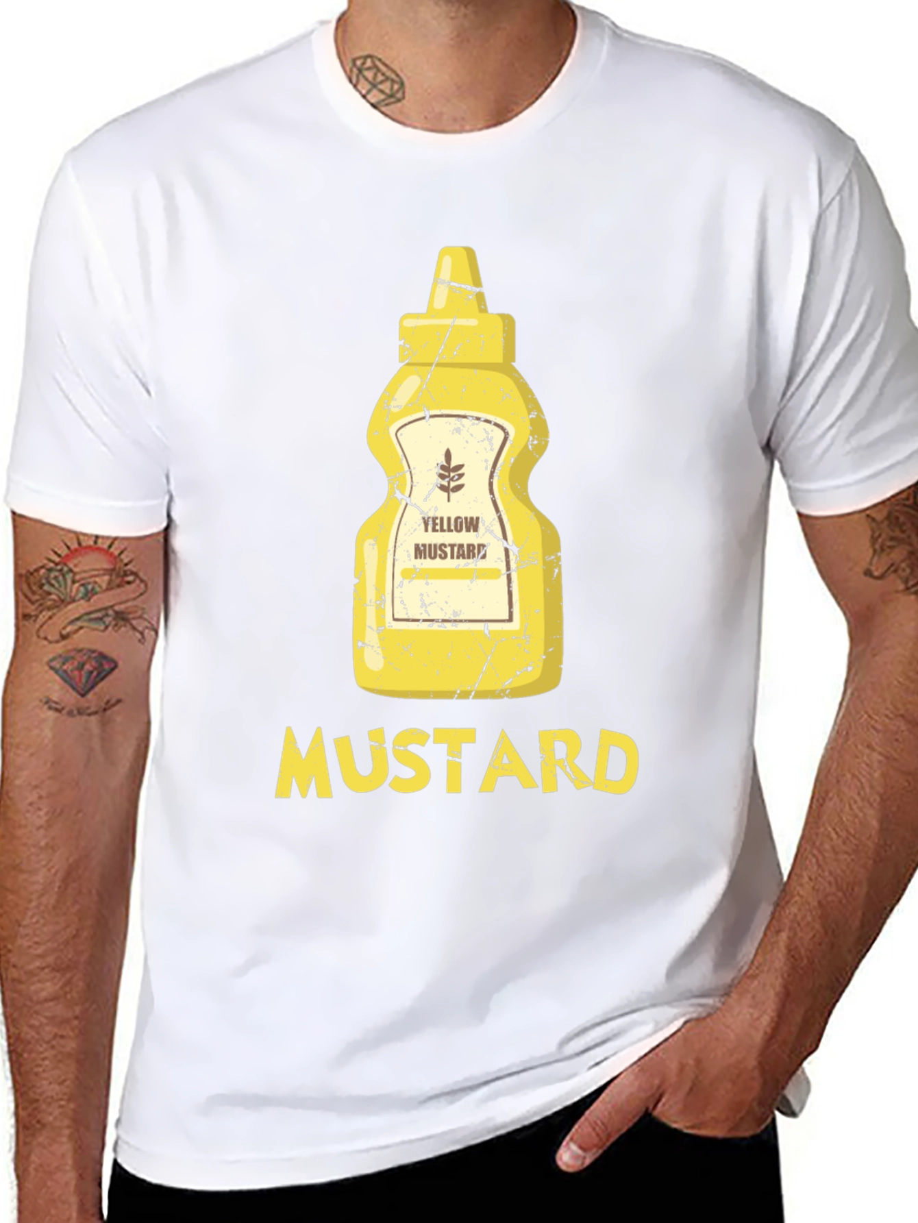 Mustard Bottle Graphic Tee - Foodie Apparel
