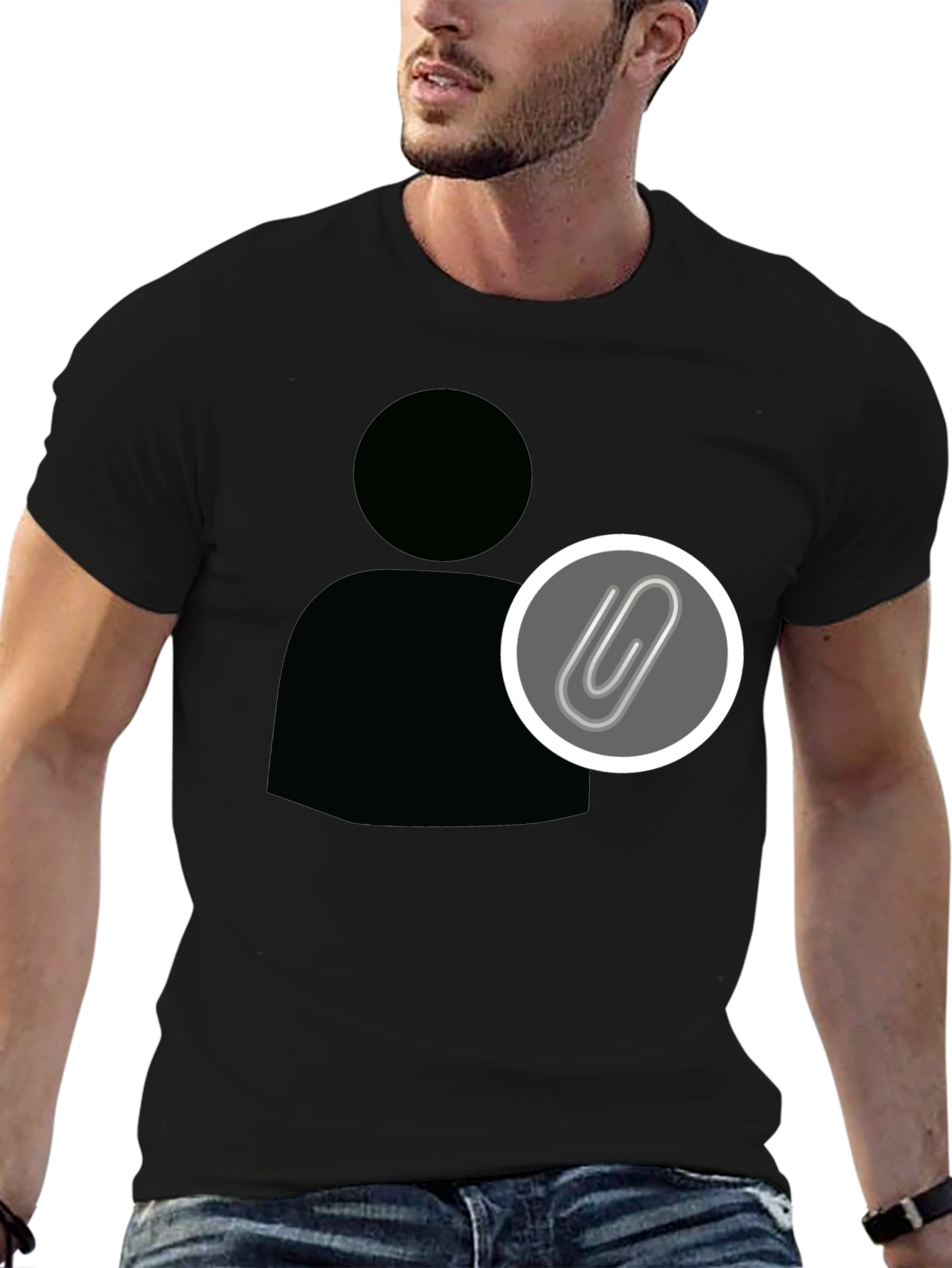 Statement Black Tee - Profile Attachment Design