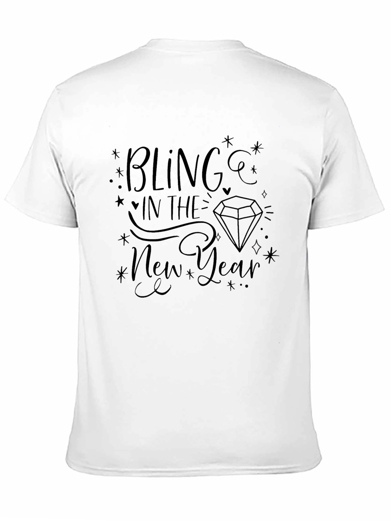 Bling in the New Year Black Graphic Tee
