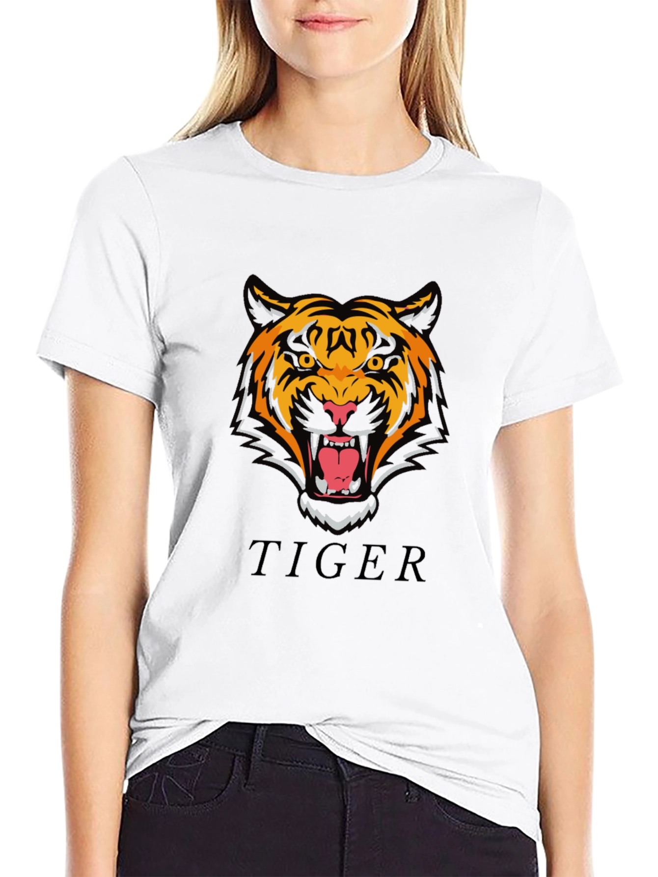 Roaring Tiger Graphic T-Shirt - Stylish Black Tee
