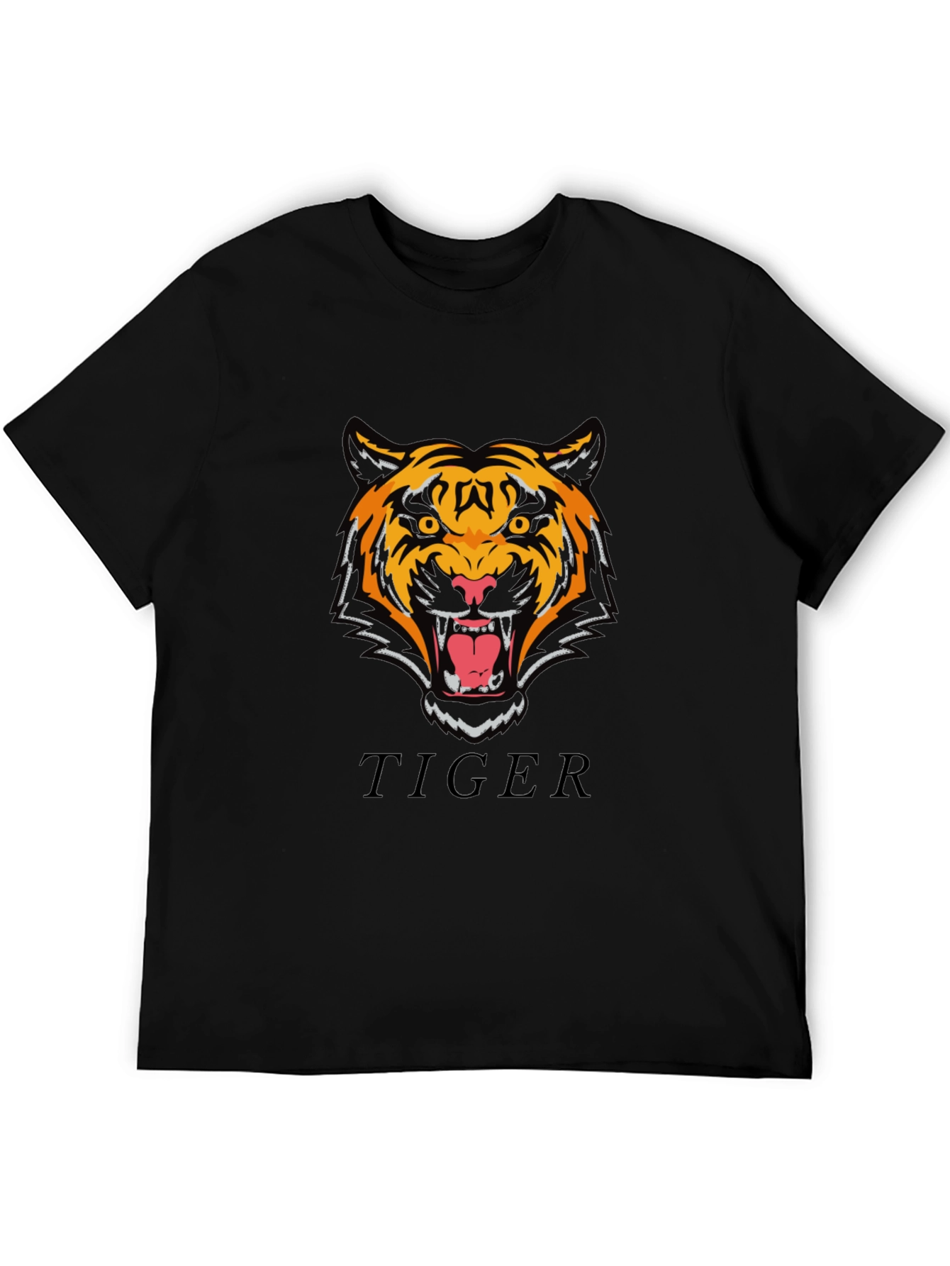 Roaring Tiger Graphic T-Shirt - Stylish Black Tee