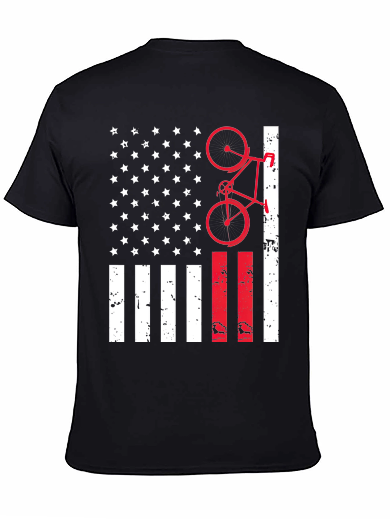 American Flag Bike T-Shirt