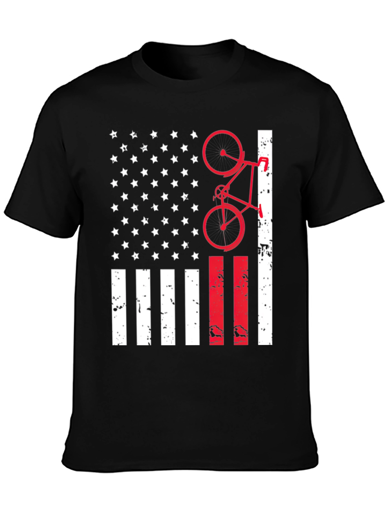 American Flag Bike T-Shirt