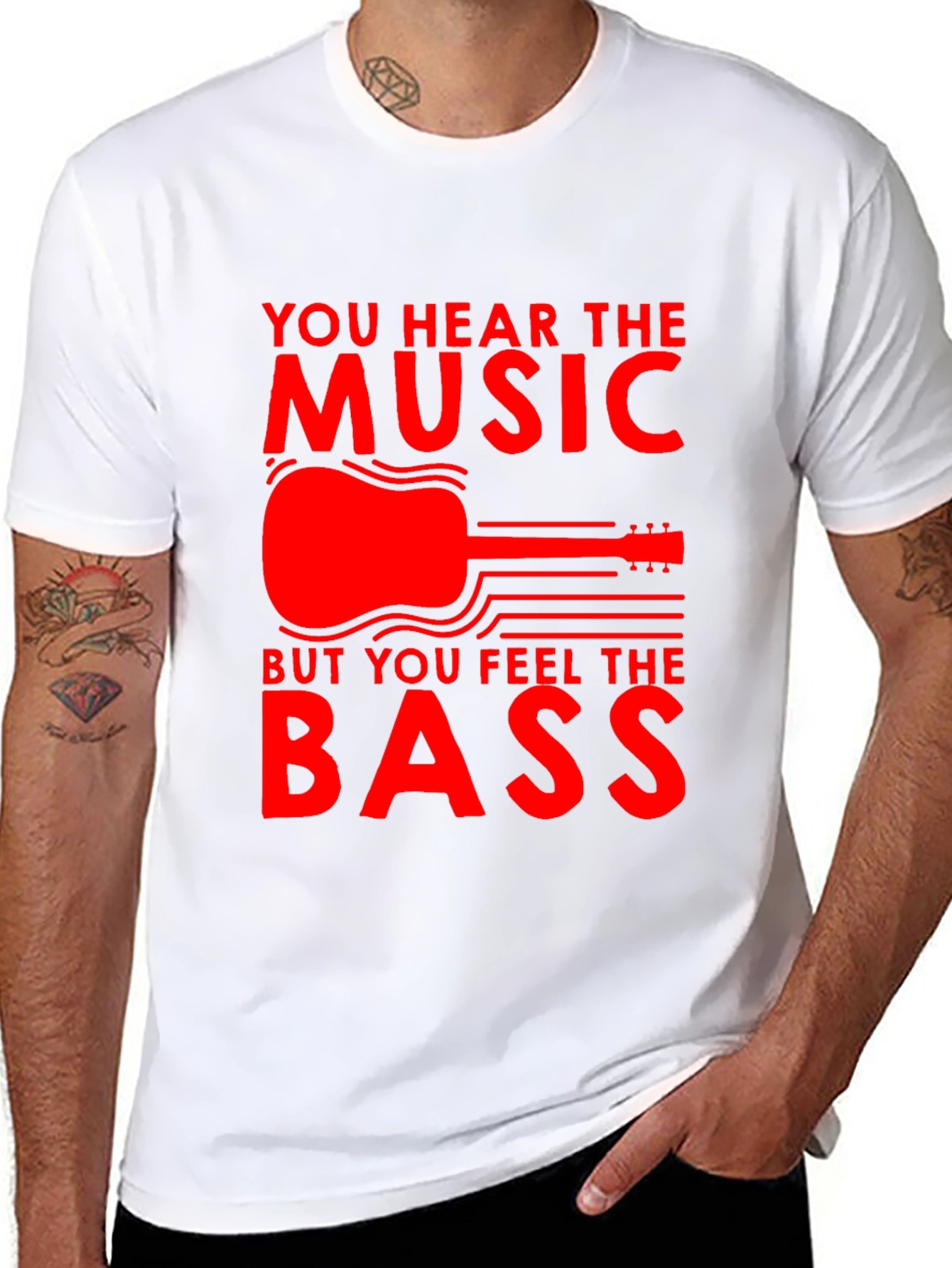 Music T-Shirt - Hear the Music Feel the Bass