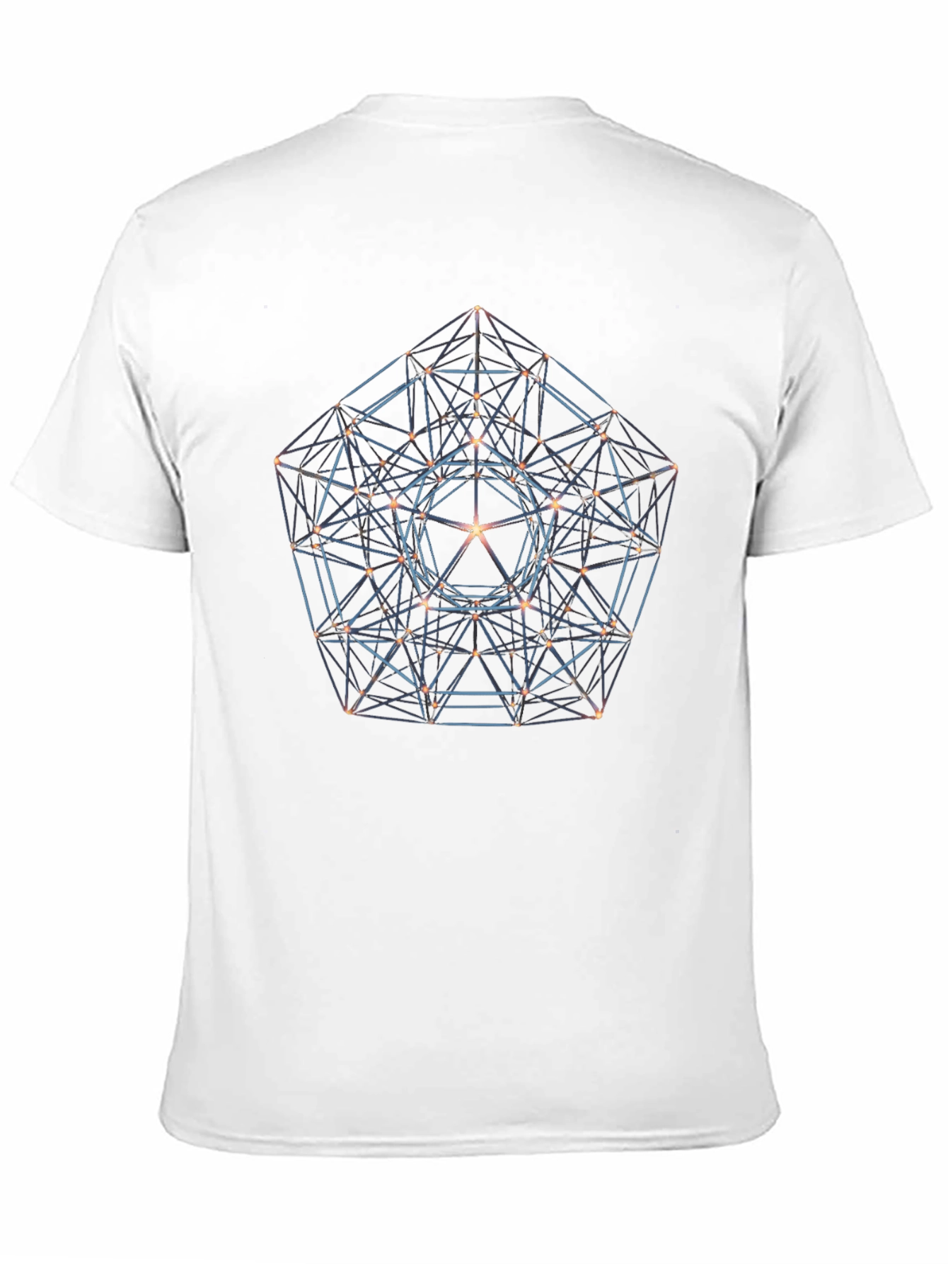 Geometric 3D Design Black Tee