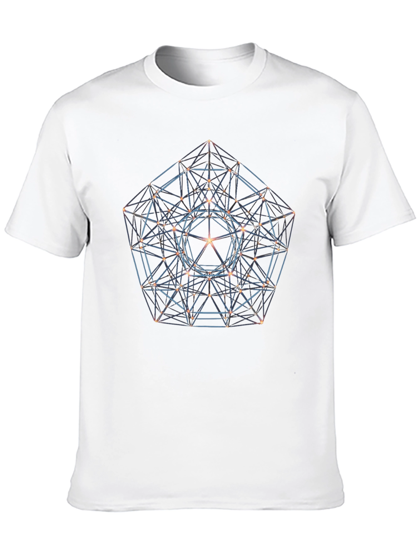 Geometric 3D Design Black Tee