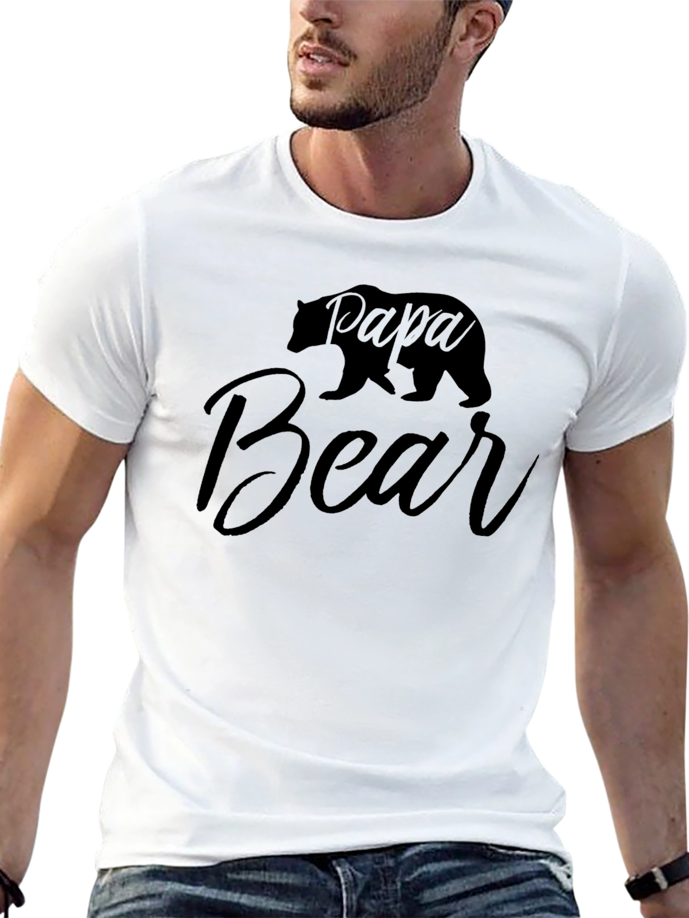 Papa Bear Graphic Tee - Black T-Shirt