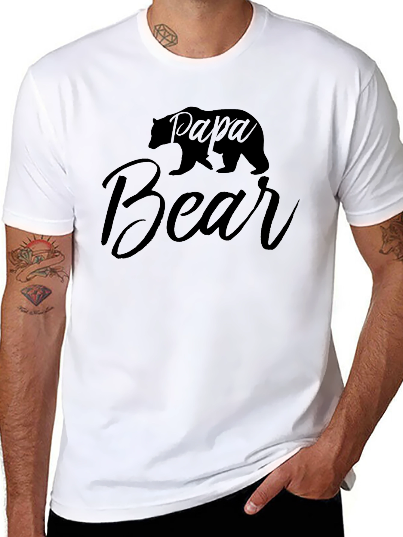Papa Bear Graphic Tee - Black T-Shirt