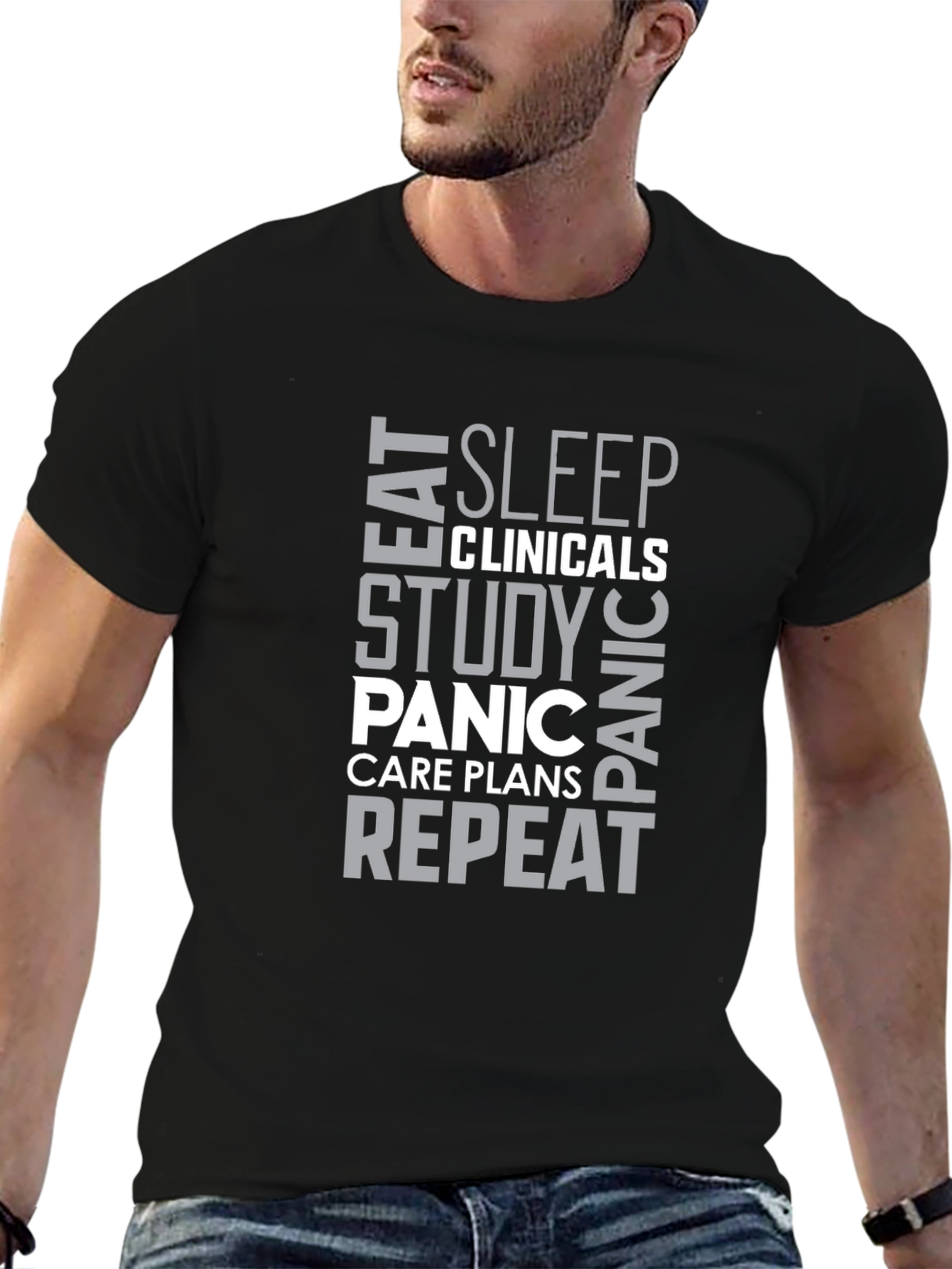 Eat Sleep Clinicals Funny Nursing T-Shirt