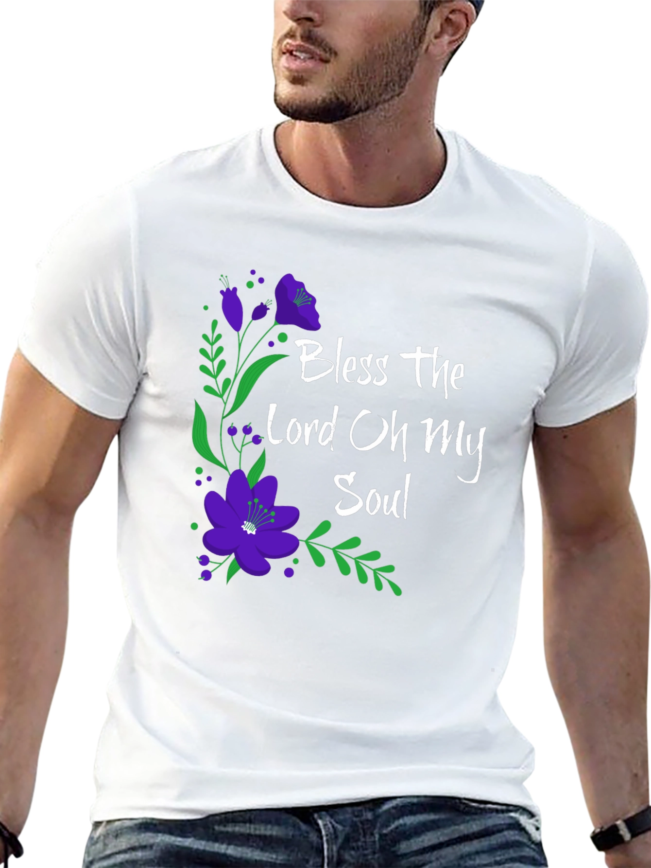Bless the Lord Floral Graphic T-Shirt