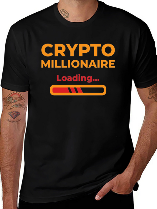 Crypto Millionaire Loading T-Shirt - Black Stylish and Trendy!