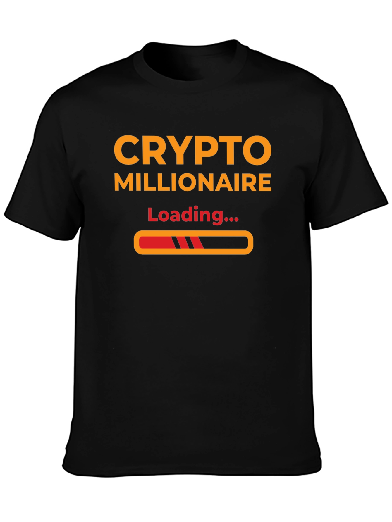 Crypto Millionaire Loading T-Shirt - Black Stylish and Trendy!