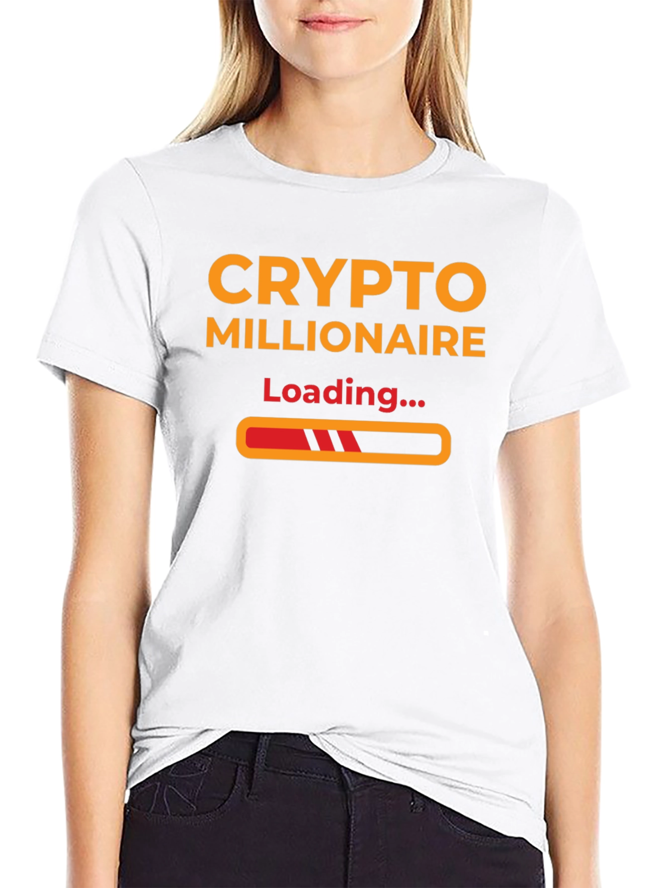 Crypto Millionaire Loading T-Shirt - Black Stylish and Trendy!