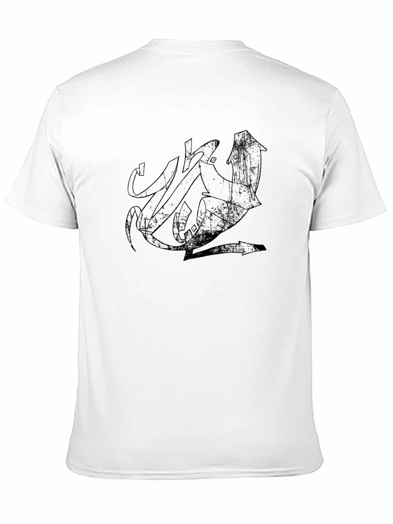 Distressed Urban Graphic Tee - Black