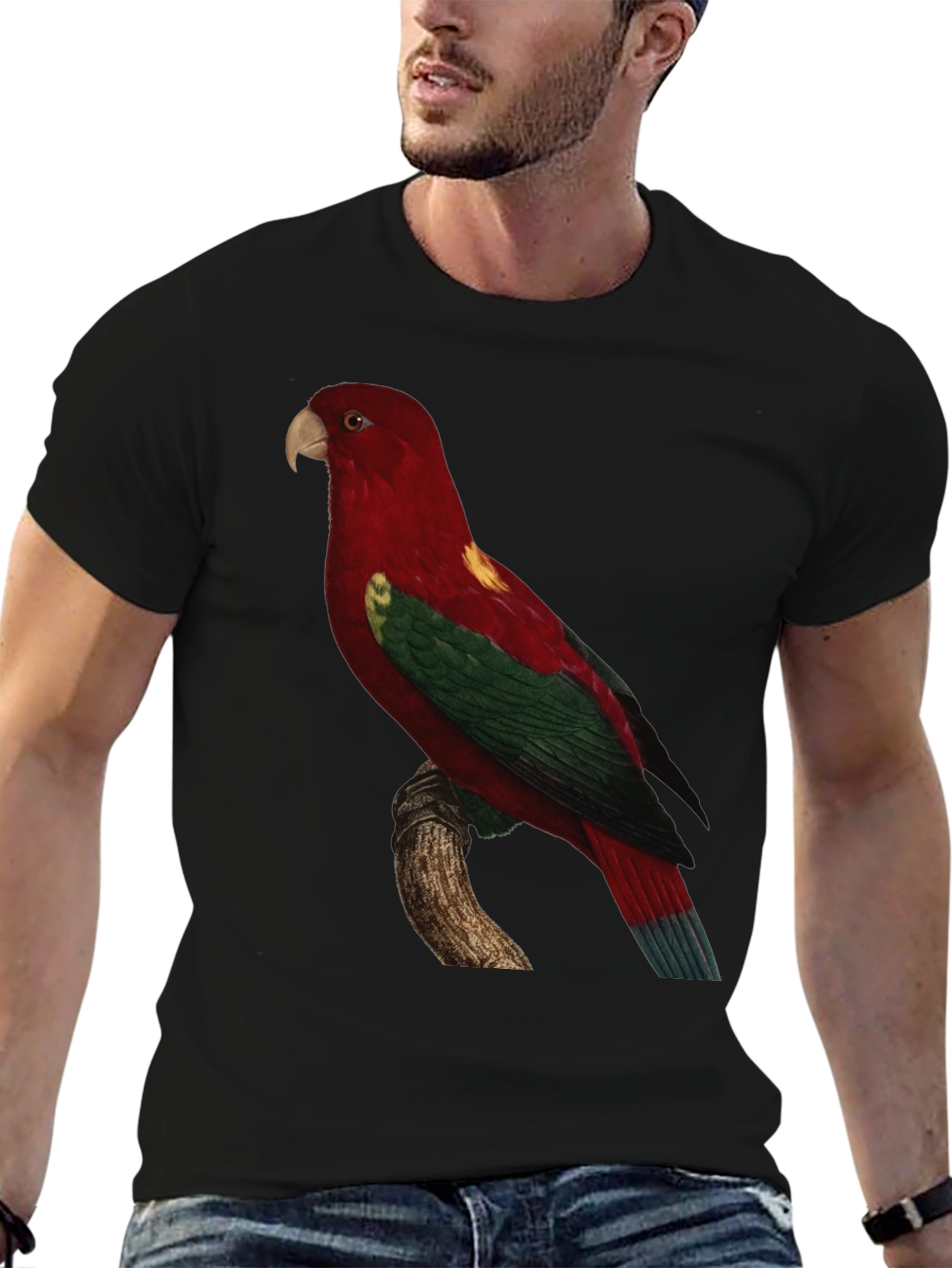Parrot Graphic Tee - Mens Black T-Shirt