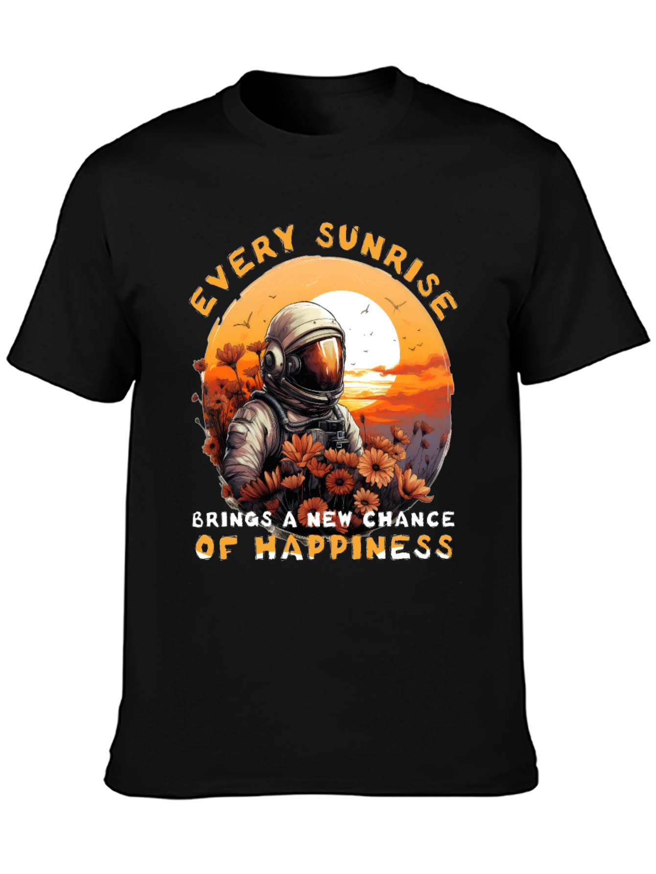 Sunrise Astronaut Graphic Tee - New Chance of Happiness