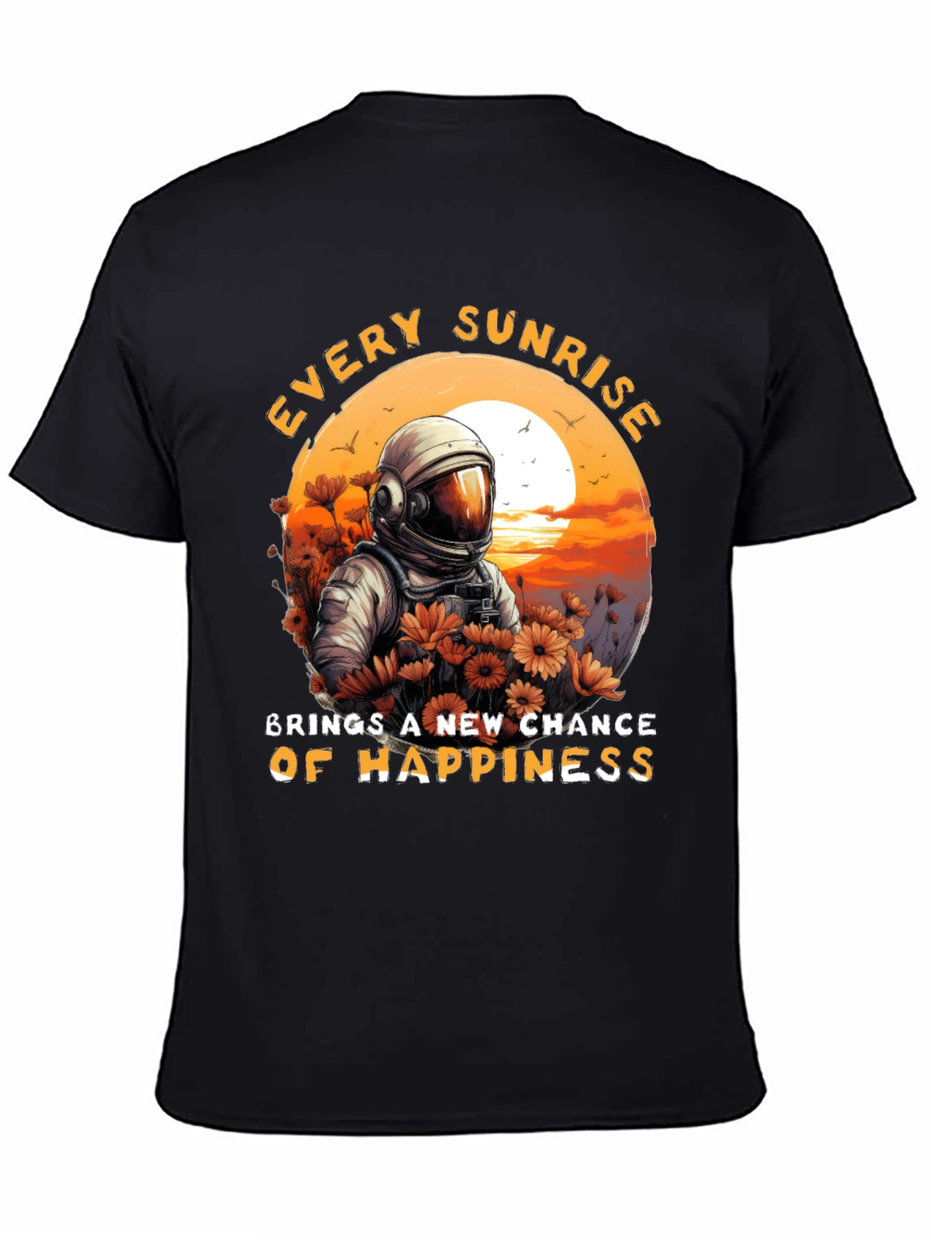 Sunrise Astronaut Graphic Tee - New Chance of Happiness
