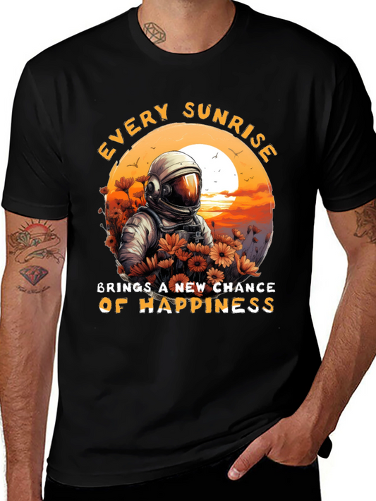 Sunrise Astronaut Graphic Tee - New Chance of Happiness