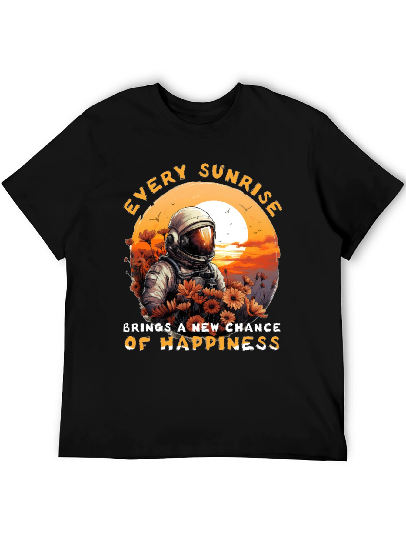 Sunrise Astronaut Graphic Tee - New Chance of Happiness